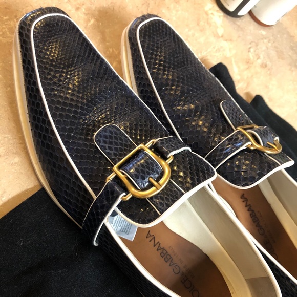 Remarkable Dolce and Gabanna snakeskin loafers - Picture 8 of 11